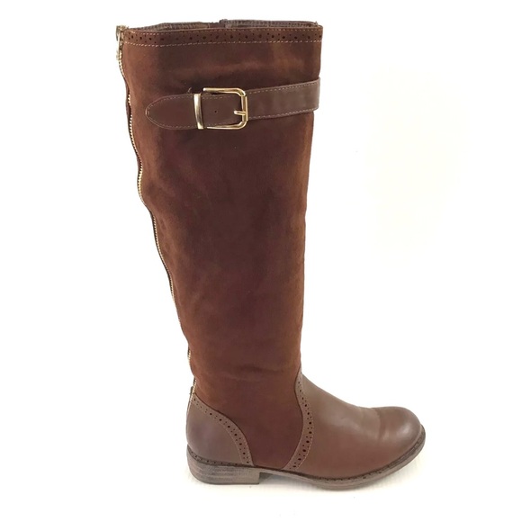 AMERICAN EXCHANGE Brown Suede Knee Boots - Picture 8 of 8